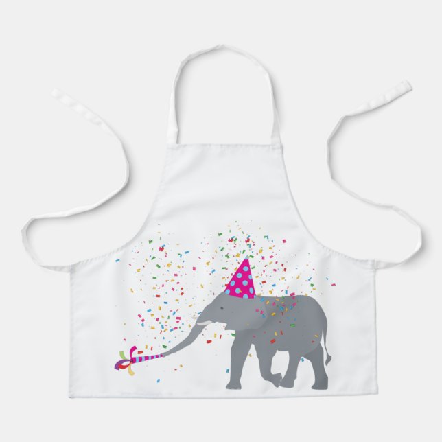 Tablier Fête des éléphants - Animaux ayant une fête (Recto)