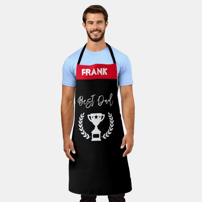 Tablier Fête des pères Apron, Personnalisé Nom Meilleur Pa (Porté)