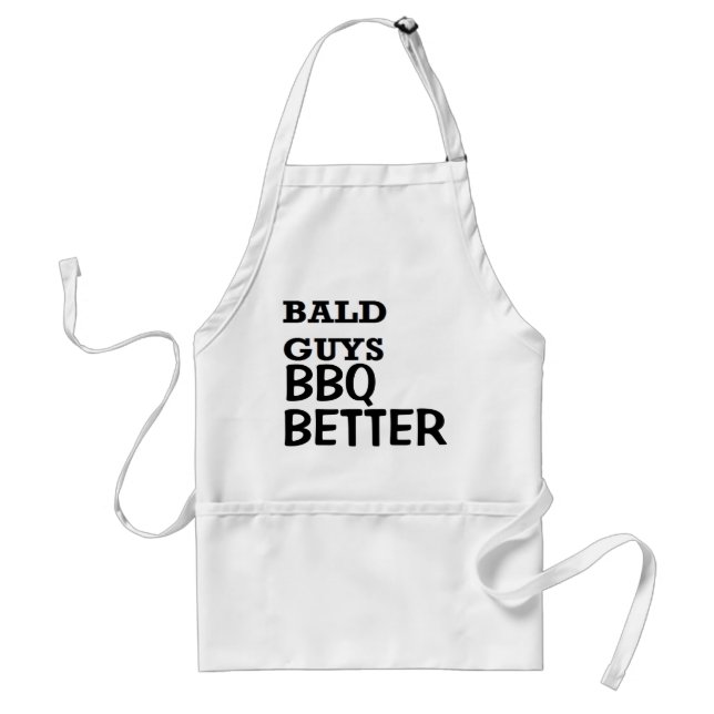 Tablier Fête des pères Bald Guys BBQ Meilleur anniversaire (Devant)