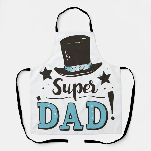 Tablier Fête des pères - Fête de Super Papa (Recto)