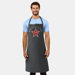Tablier Fête des pères, Master Grill Chef Red Star