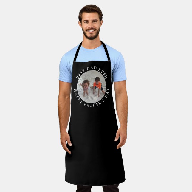 Tablier Fête des pères Meilleure papa Cuisine barbecue (Porté)