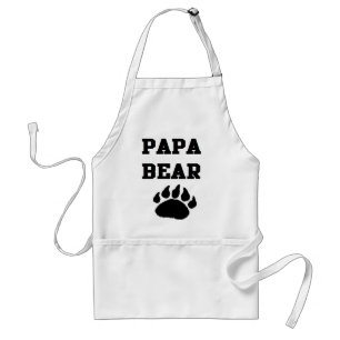 Tablier Fête des pères Papa Bear PÈRE NOUVEAU PÈRE BÉBÉ PA