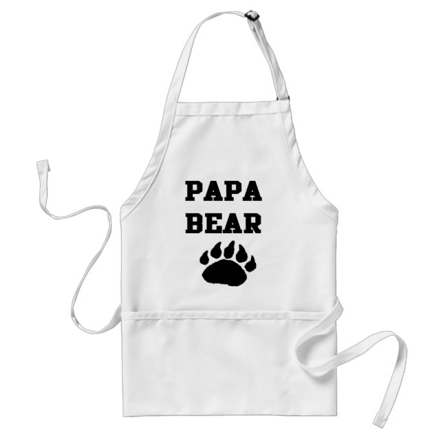 Tablier Fête des pères Papa Bear PÈRE NOUVEAU PÈRE BÉBÉ PA (Devant)
