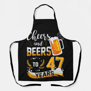 Tablier Fête Du 47E Anniversaire Salue Et Bières À 47 Ans