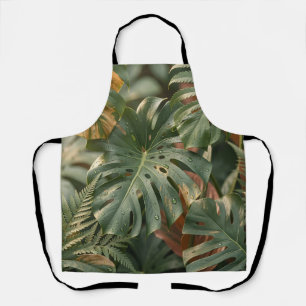 Tablier Feuillage tropical luxuriant Monstera Fougères Jun