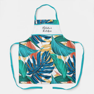Tablier Feuille de banane tropicale colorée Imprimer tabli