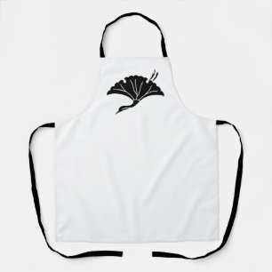 Tablier Feuille de ginkgo en forme de grue