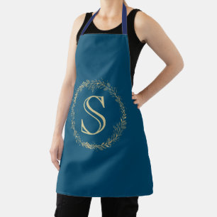 Tablier Feuille de monogramme d'or