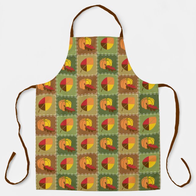 Tablier Feuille d'impression recouverte d'automne (Recto)