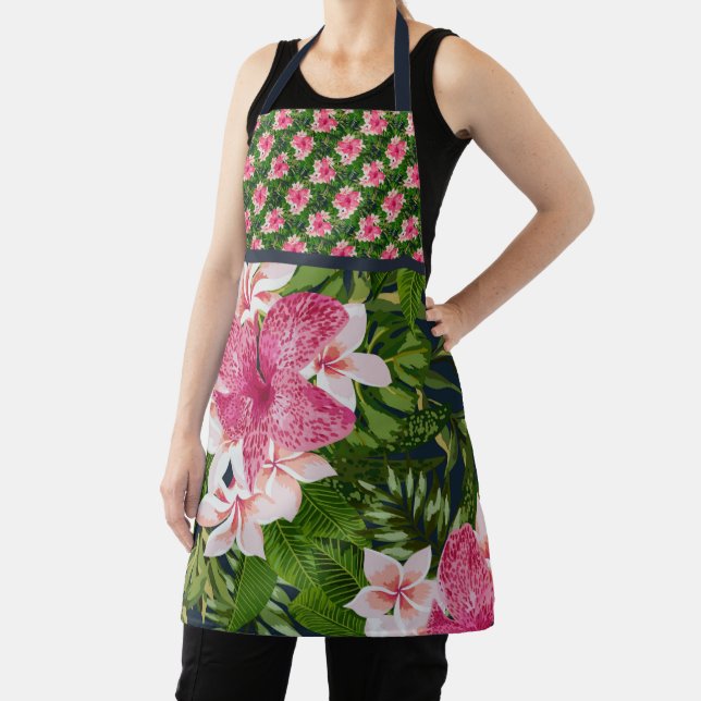 Tablier Feuille tropicale mixte imprimé floral (Insitu)