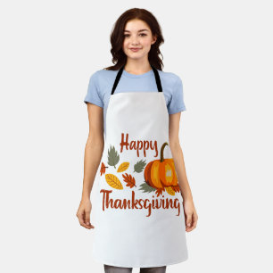 Tablier Feuilles D'Automne Et Bon thanksgiving Citrouille