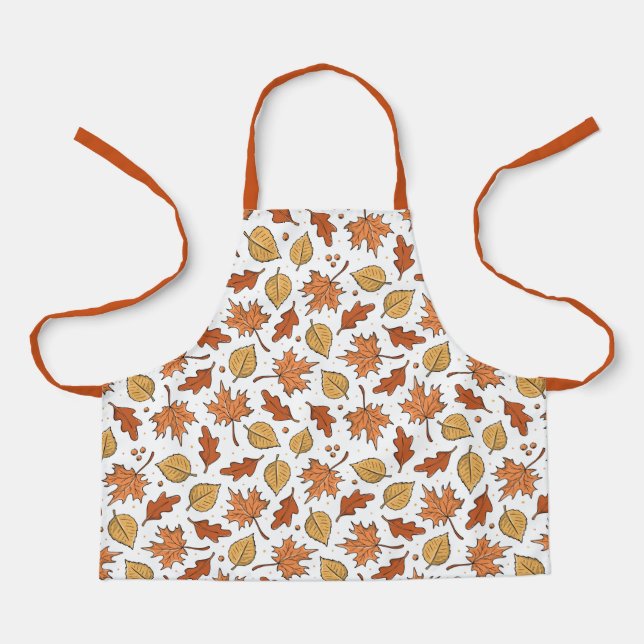 Tablier Feuilles d'automne et Motif d'Acorns (Recto)