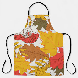 Tablier Feuilles d'automne, simple motif transparent