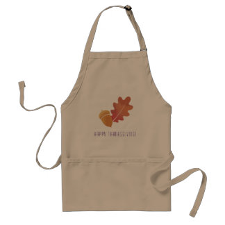 Tablier Feuilles de chêne et Acorns Design en violet et or