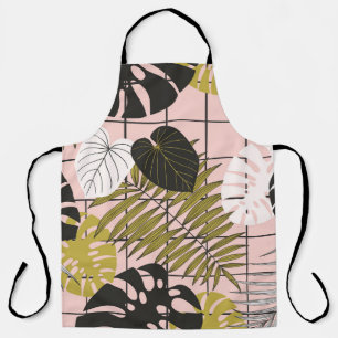 Tablier Feuilles de palmiers tropicaux, été élégant.
