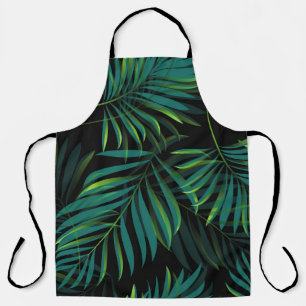 Tablier Feuilles de palmiers tropicaux verts. Graphique mo