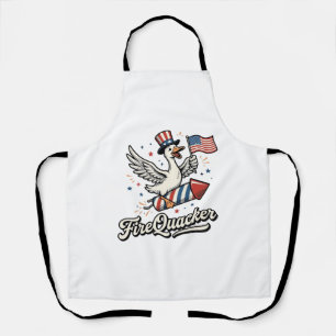 Tablier FeuQuacker Oie Patriotique Vintage 4 juillet Dé