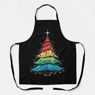 Tablier Fierté LGBTQ Arc-en-ciel Drapeau Gay Arbre de Noël