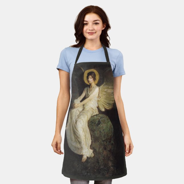 Tablier Figure ailée assise sur un rocher par Abbott Thaye (Porté)