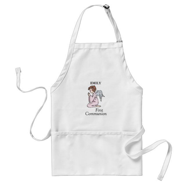 Tablier Fille, Ange de la première communion (Devant)