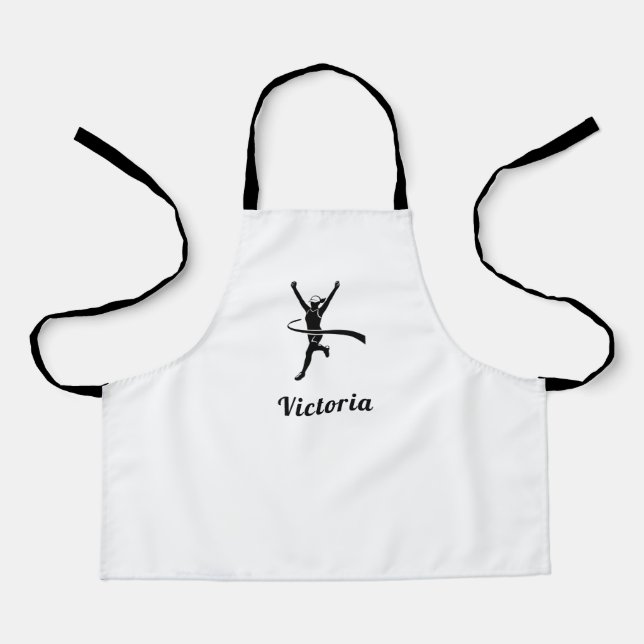 Tablier Fille en marche Marathon Track Cross Country Nom d (Recto)