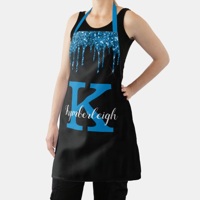 Tablier Fille Noir Turquoise Parties scintillant Lecteurs  (Insitu)