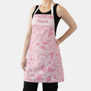 Tablier Fille personnalisée Fleurs roses & Fils