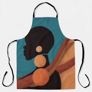 Tablier fille sous le tropique. Belle femme africaine. Noi