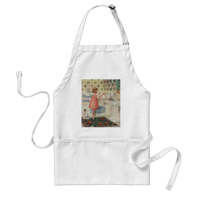 Tablier Fille vintage, Lave-linge Linge (Devant)