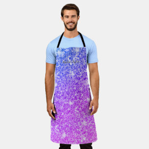 Tablier Fille violet et rose Parties scintillant Nom du mo