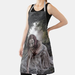 Tablier Fille Zombie sur les rails
