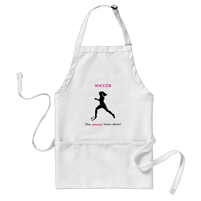 Tablier Filles de Football - Cette princesse porte des fes (Devant)
