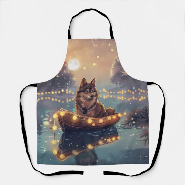 Tablier Finlandais Lapphund Noël Festive Voyage (Recto)
