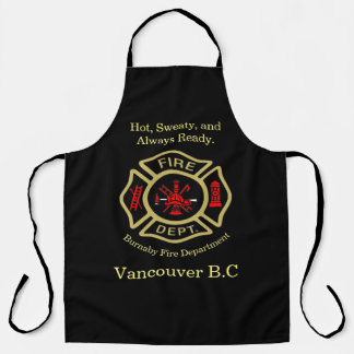 Tablier Fire Department or chaud, doux et toujours prêt