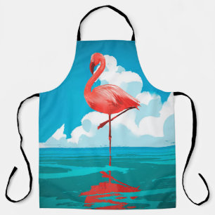 Tablier Flamant rose