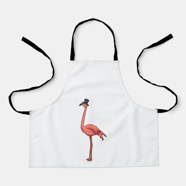 Tablier Flamant rose avec Casquette (Recto)