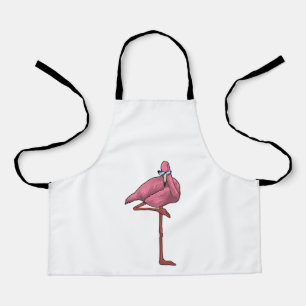 Tablier Flamant rose avec lunettes de soleil