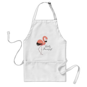 Tablier Flamant rose rose mignon Drôle Script Totalement F