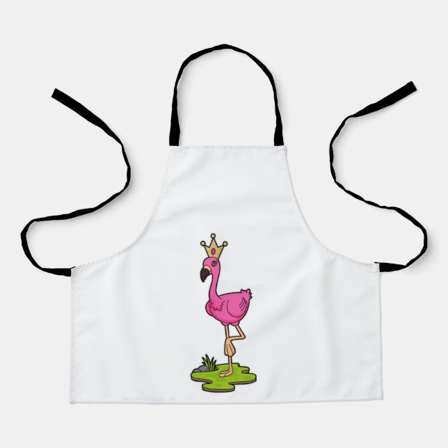 Tablier Flamingo as Princess with Crown (Recto)