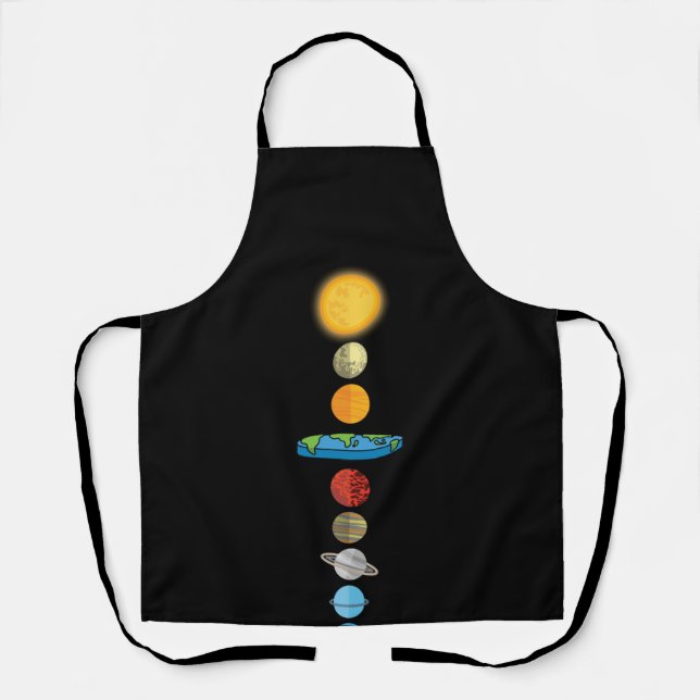 Tablier Flat Earth Society Planet Solar System Cadeau (Recto)