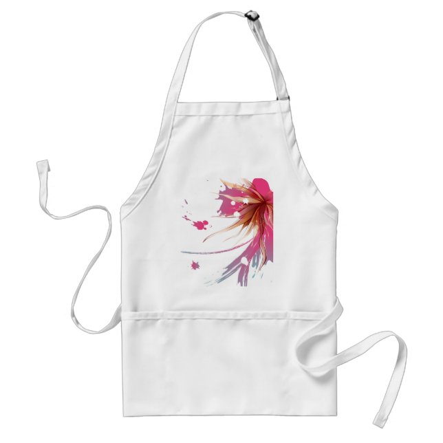 Tablier Fleur Abstraite d'Hibiscus (Devant)