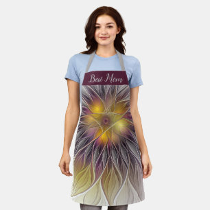Tablier Fleur abstraite fractale colorée lumineuse Meilleu
