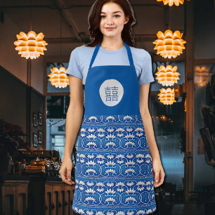 Tablier Fleur chinoise - double bonheur