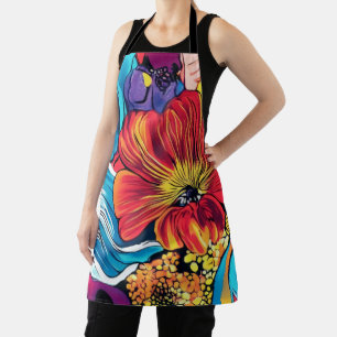 Tablier Fleur colorée