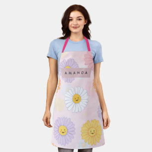 Tablier Fleur Cute Pastel Daisy personnalisée