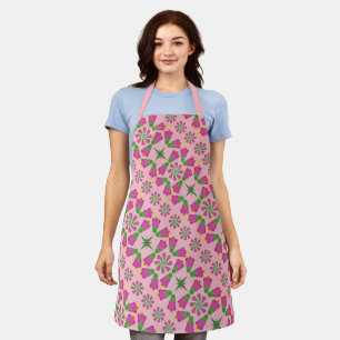 Tablier Fleur de Bell rétro Mandalas Pink Moyen Apron