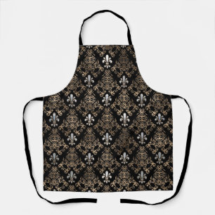 Tablier Fleur de lis motif perle et or