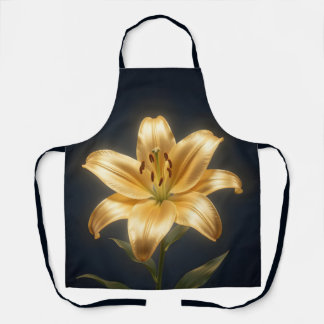 Tablier Fleur de lys dorée lumineuse