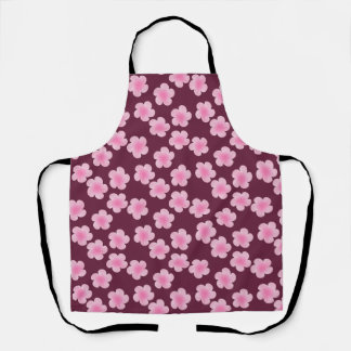Tablier Fleur Frangipani rose Motif sans couture